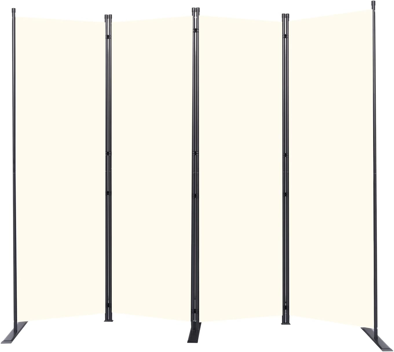 4 Panel Fabric Folding Stable Privacy Room Divider