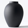 Matte Black Tall Round Iron Decor Vase