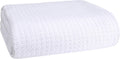 White Cotton Thermal Twin All Season Bed Blanket