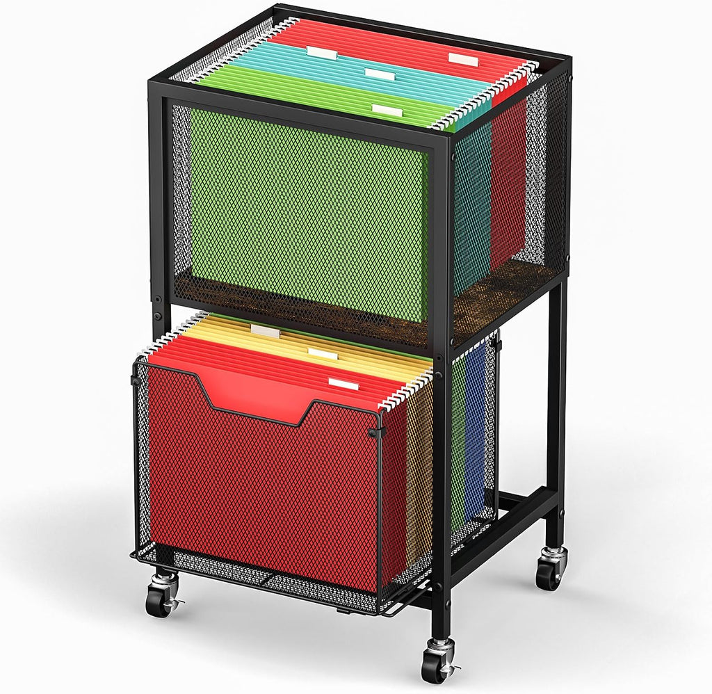 Rolling File Cart Letter Legal Desk Storage Organizer