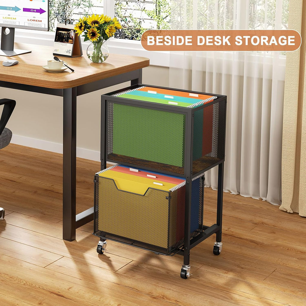 Rolling File Cart Letter Legal Desk Storage Organizer