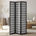 Natural 6 Panel Japanese Wood Folding Room Divider