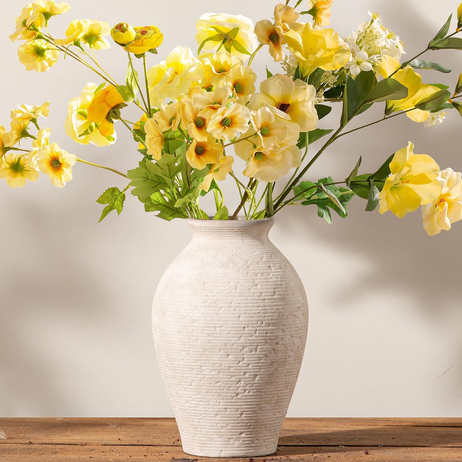 Large Rustic Farmhouse Ceramic Decor Vase