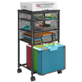 White 4 Drawer Rolling File Cart Desk Storage Organizer