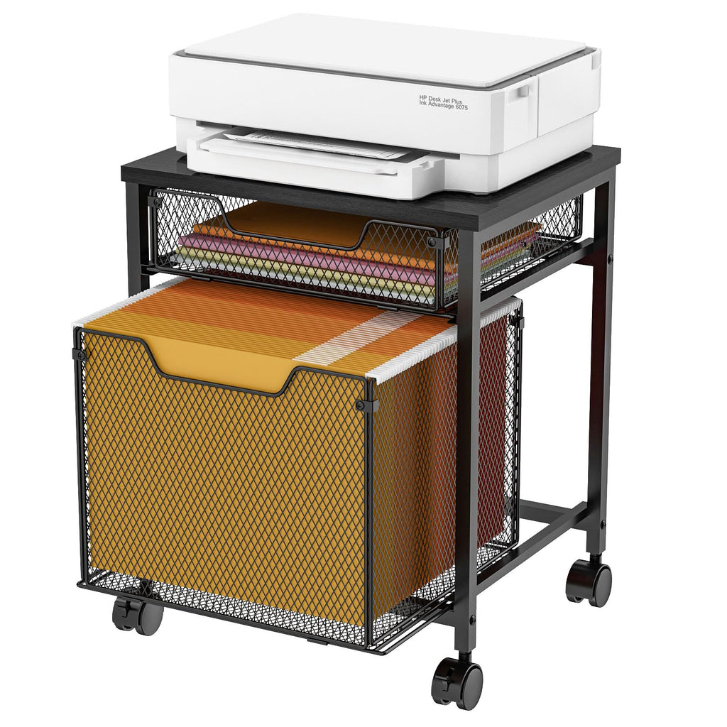 Lockable Rolling File Cart Printer Desk Storage Organizer