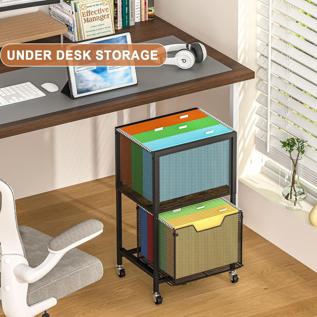 Rolling File Cart Letter Legal Desk Storage Organizer
