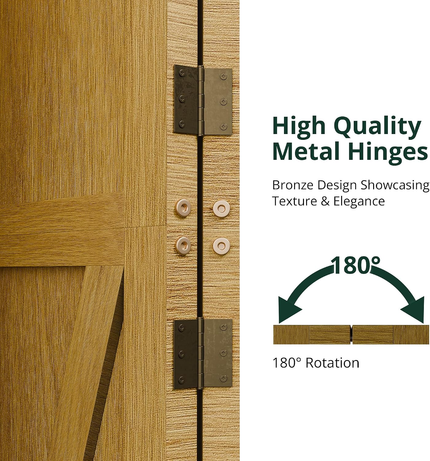 Natural 4 Panel Solid Wood Folding Room Divider