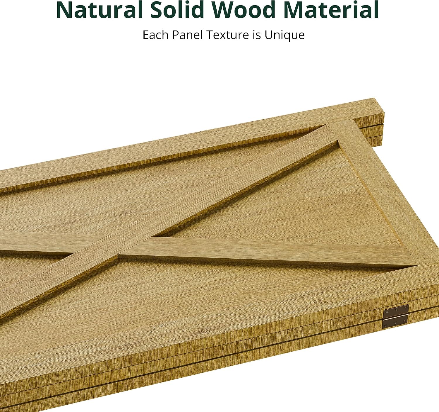 Natural 4 Panel Solid Wood Folding Room Divider