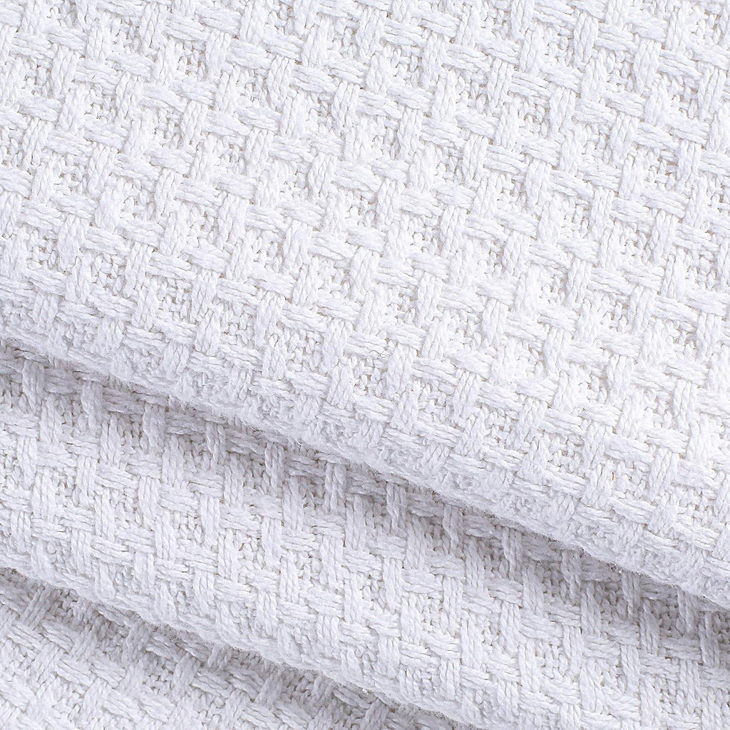 White Cotton Thermal Twin All Season Bed Blanket