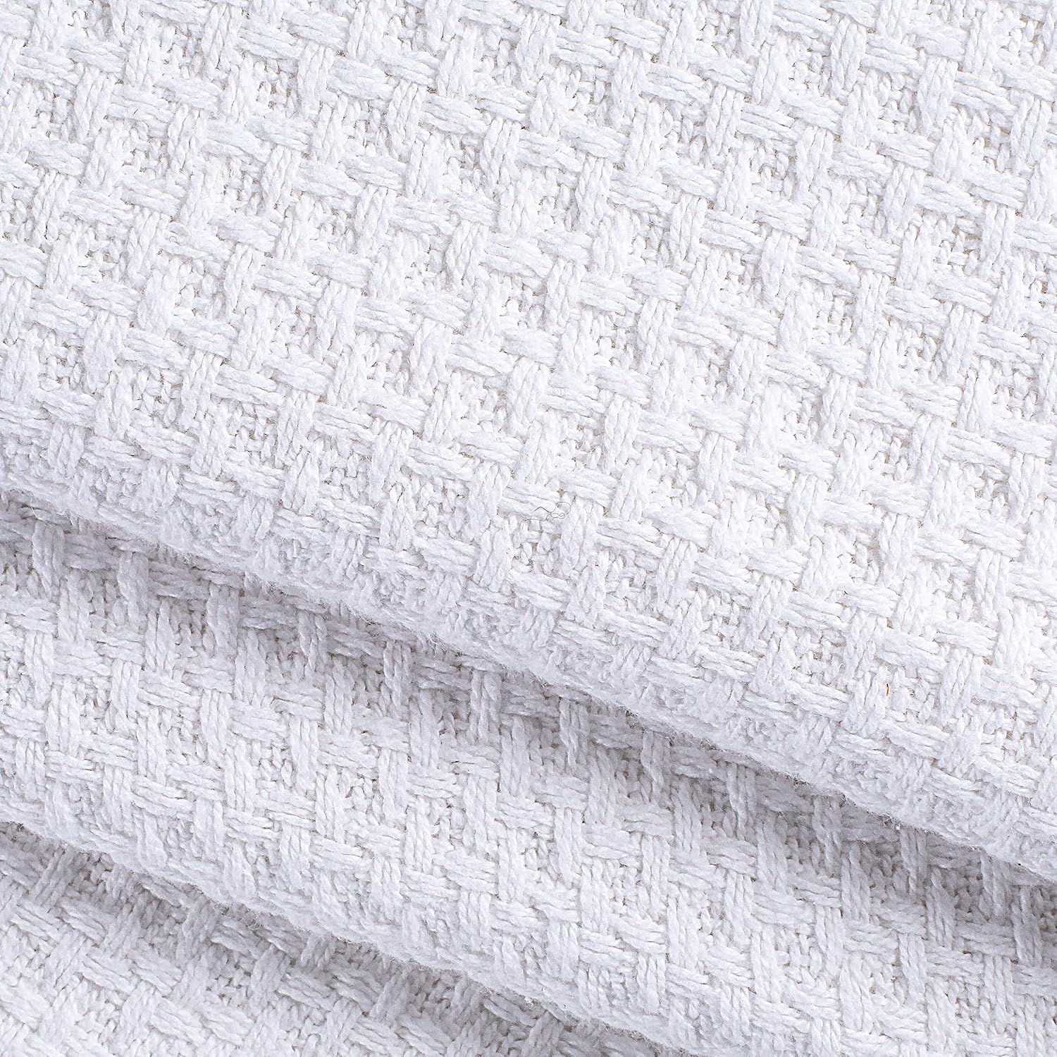 White Cotton Thermal Twin All Season Bed Blanket